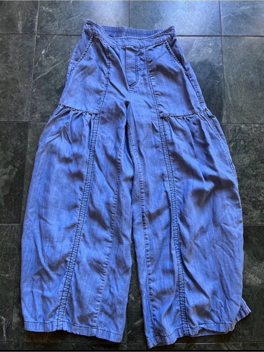 Current Air Light Blue Wide Leg Flare Jeans